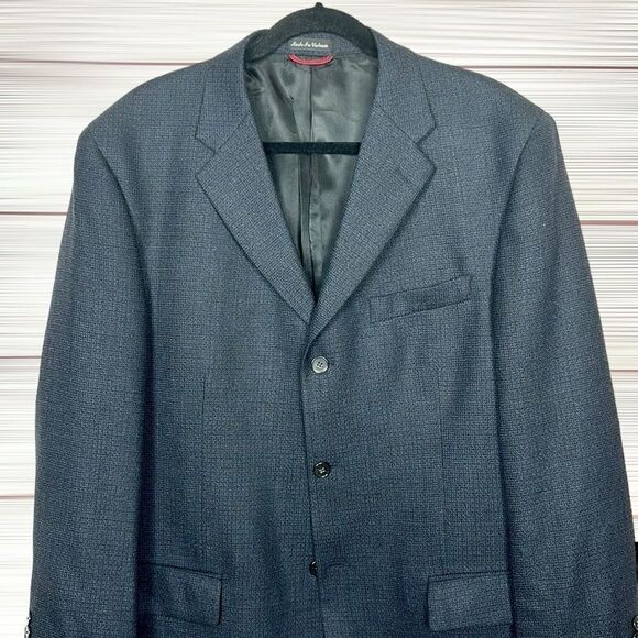 Pierre Cardin Wool Sport Coat Suit Jacket Three Buttons Front Stone Blue 44R - Picture 4 of 11